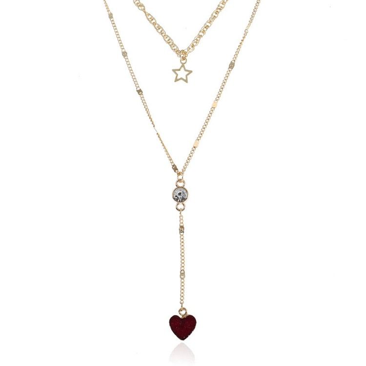 S Collier Pendentif Coeur Séduisant Pour Femme