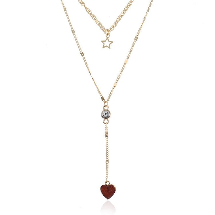 S Collier Pendentif Coeur Séduisant Pour Femme