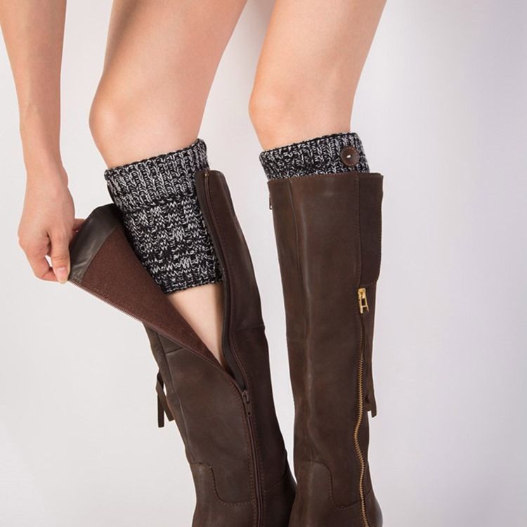 Chaussettes De Fermeture De Poignets De Bottes Hétéroclites Pour Femmes En Tricot