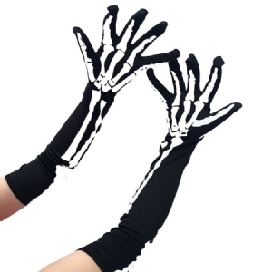 Gants D'halloween Pour Femmes Cosplay Skull