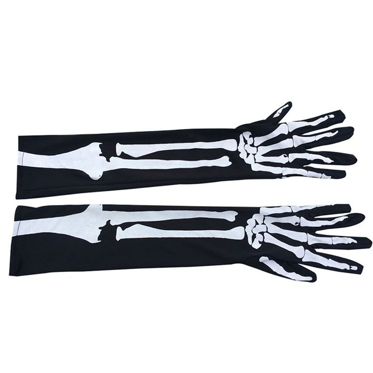 Gants D'halloween Pour Femmes Cosplay Skull