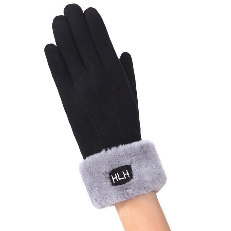 Gants D'hiver En Daim Animal Pour Femmes