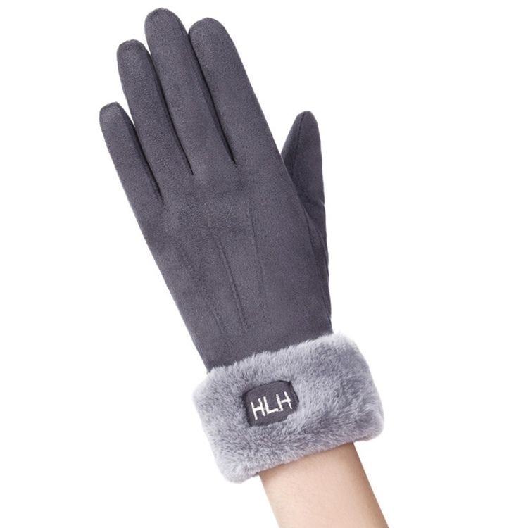 Gants D'hiver En Daim Animal Pour Femmes