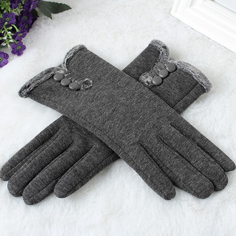 Gants D'hiver Unis Et Chauds Pour Femmes