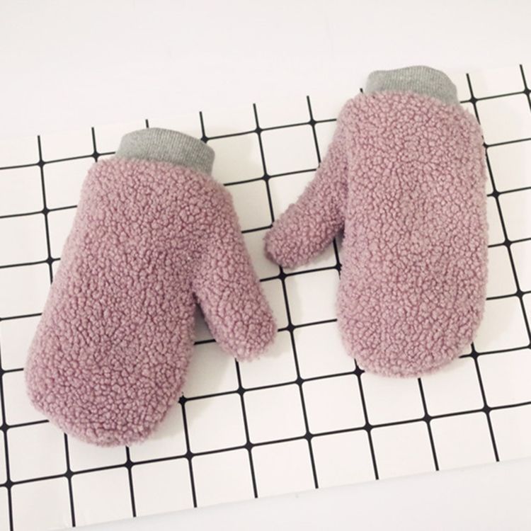 Gants Pour Femmes De Couleur Pure Cutie Fluffy