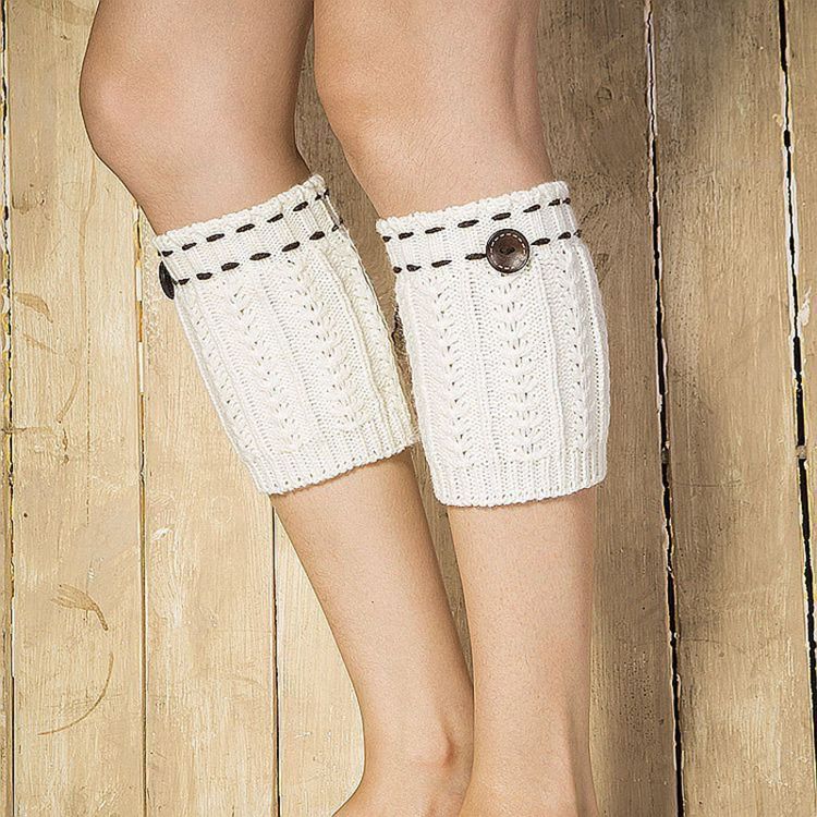 Knit Femmes Bottes Poignets Fixation Chaussettes