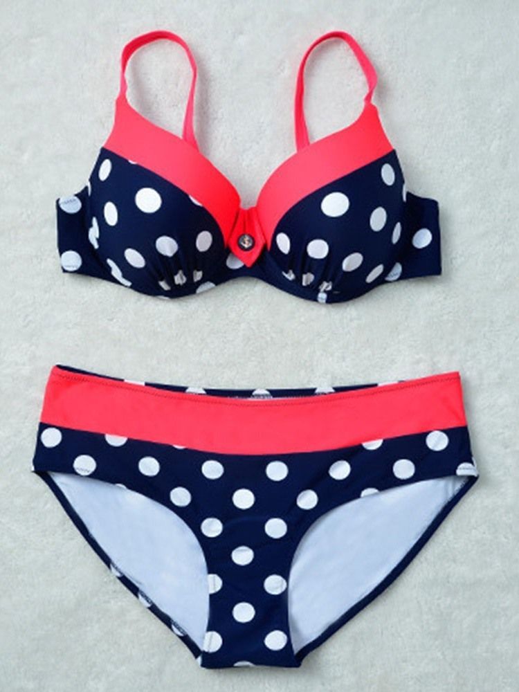 Ensemble De Tankini Pour Femmes Maillots De Bain Imprimés Sexy À Pois