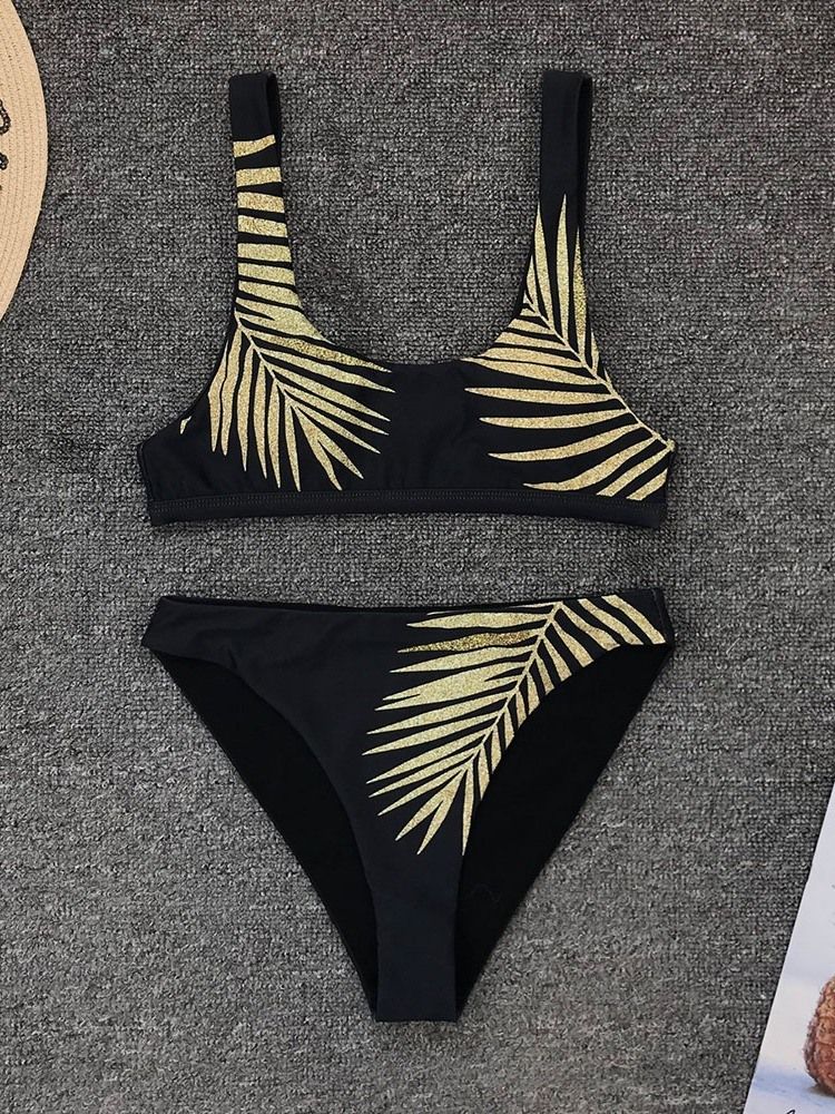 Ensemble De Tankini Végétal Pour Femmes