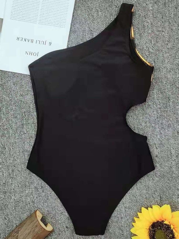 Maillot De Bain Sexy Léopard Une Pièce Avec Blocs De Couleurs Pour Femmes