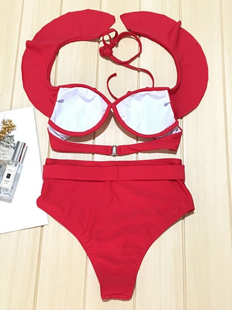 Maillot De Bain Sexy À Manches Longues Et À Volants Pour Femmes