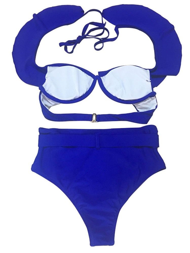 Maillot De Bain Sexy À Manches Longues Et À Volants Pour Femmes