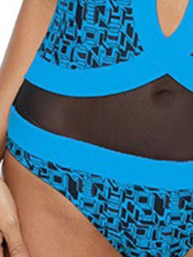 Maillot De Bain Simple Une Pièce Creux Pour Femmes