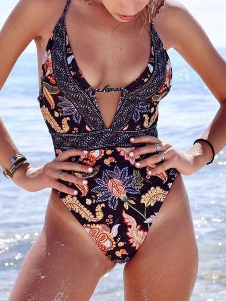 Maillot De Bain Une Pièce À Imprimé Floral Dashiki À La Mode Africaine Pour Femmes