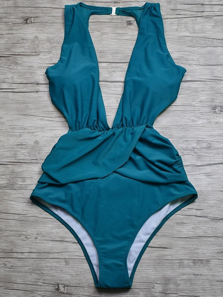 Maillot De Bain Une Pièce Plissé Pour Femme