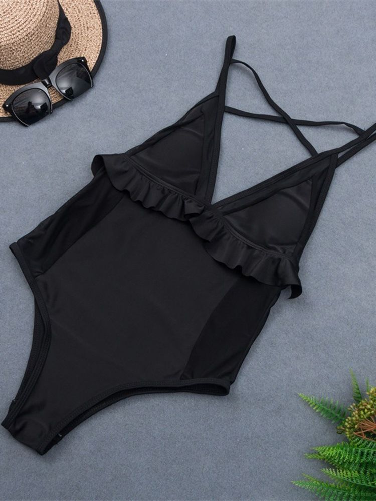 Maillot De Bain Une Pièce Sexy En Patchwork Pour Femmes