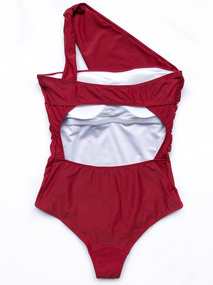 Maillot De Bain Une Pièce Uni Patchwork Monokini Pour Femme