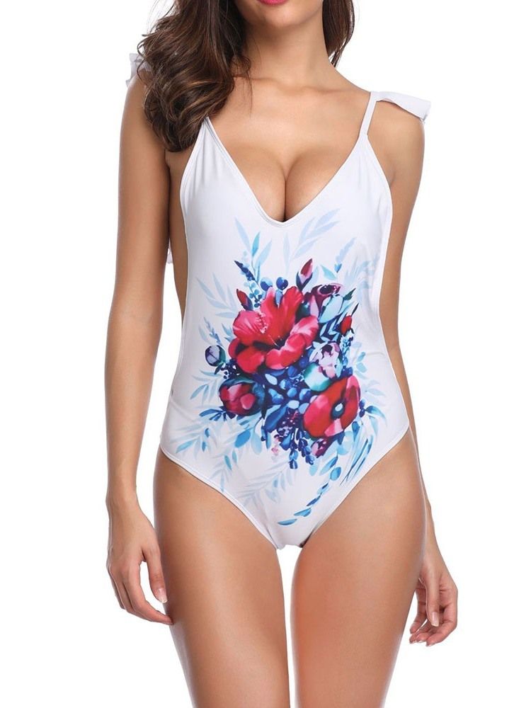 Maillots De Bain Extensibles Sans Cuisson Plissés Floraux Sexy Pour Femmes