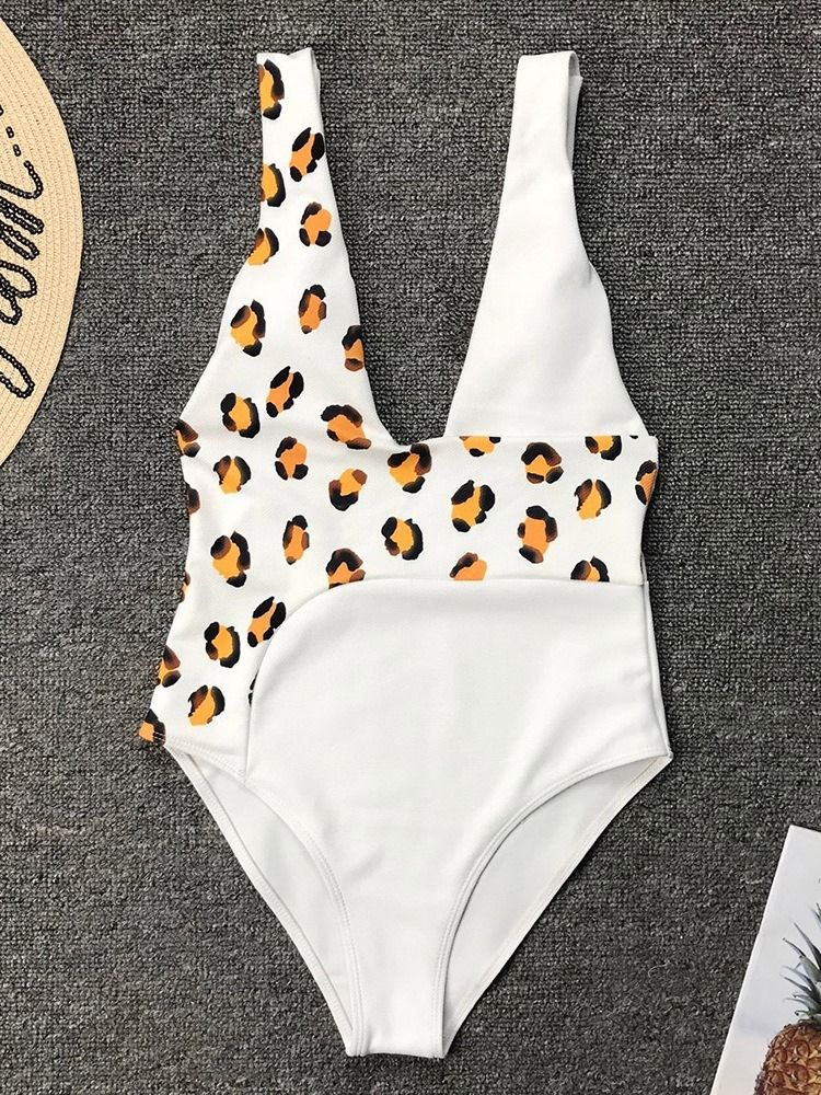 Maillots De Bain Pour Femmes À Imprimé De Blocs De Couleurs Sexy