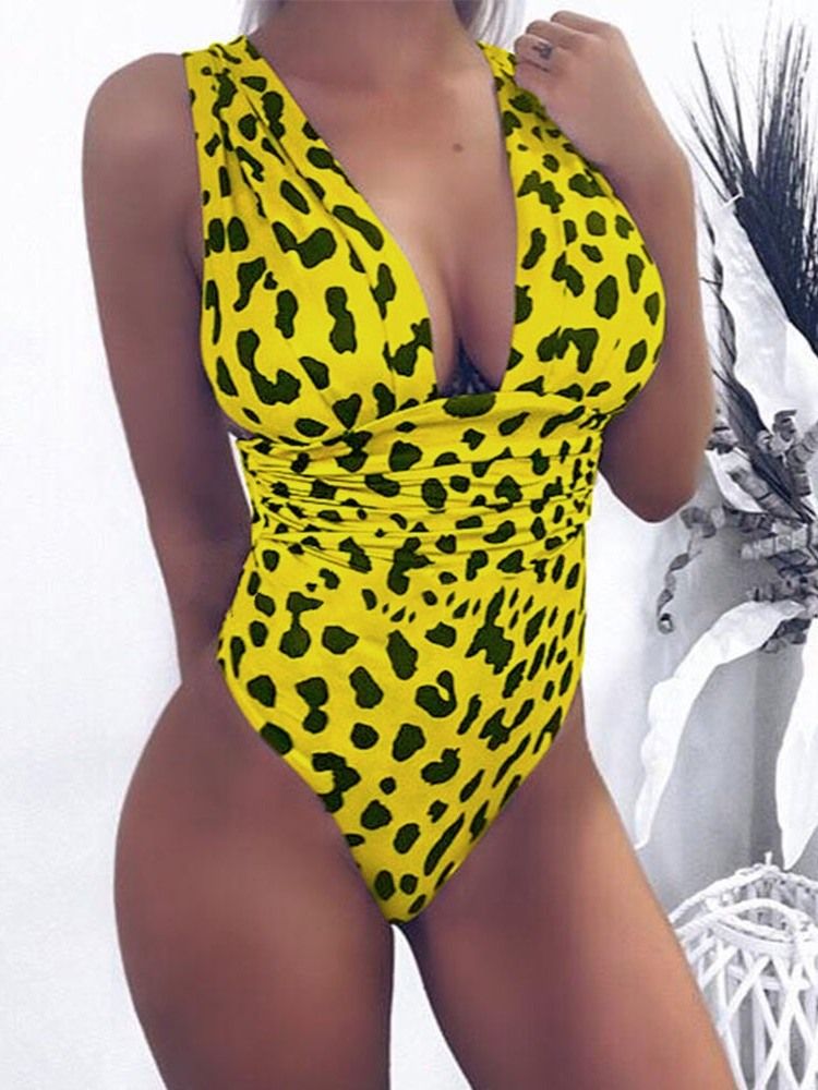 Maillots De Bain Plissés Sexy À Blocs De Couleurs Pour Femmes