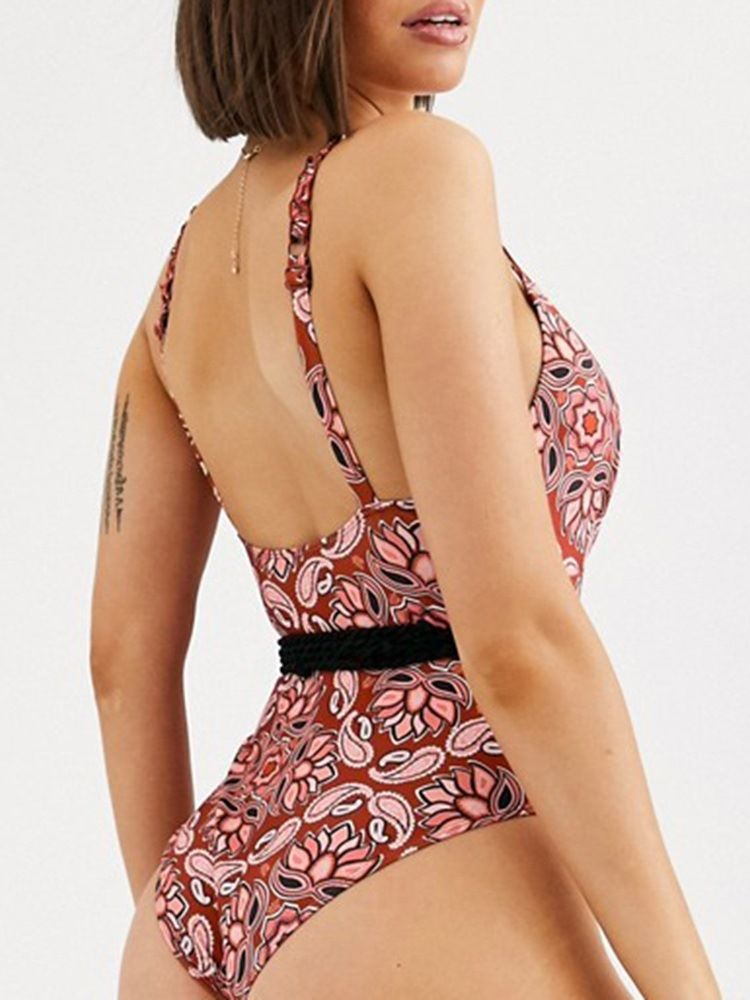 Maillots De Bain Sexy À Blocs De Couleurs Floraux Pour Femmes