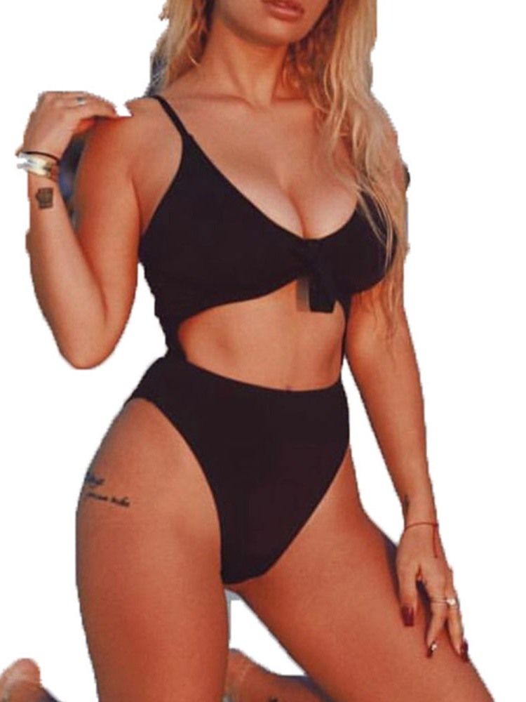 Maillots De Bain Sexy Creux Unis Pour Femmes