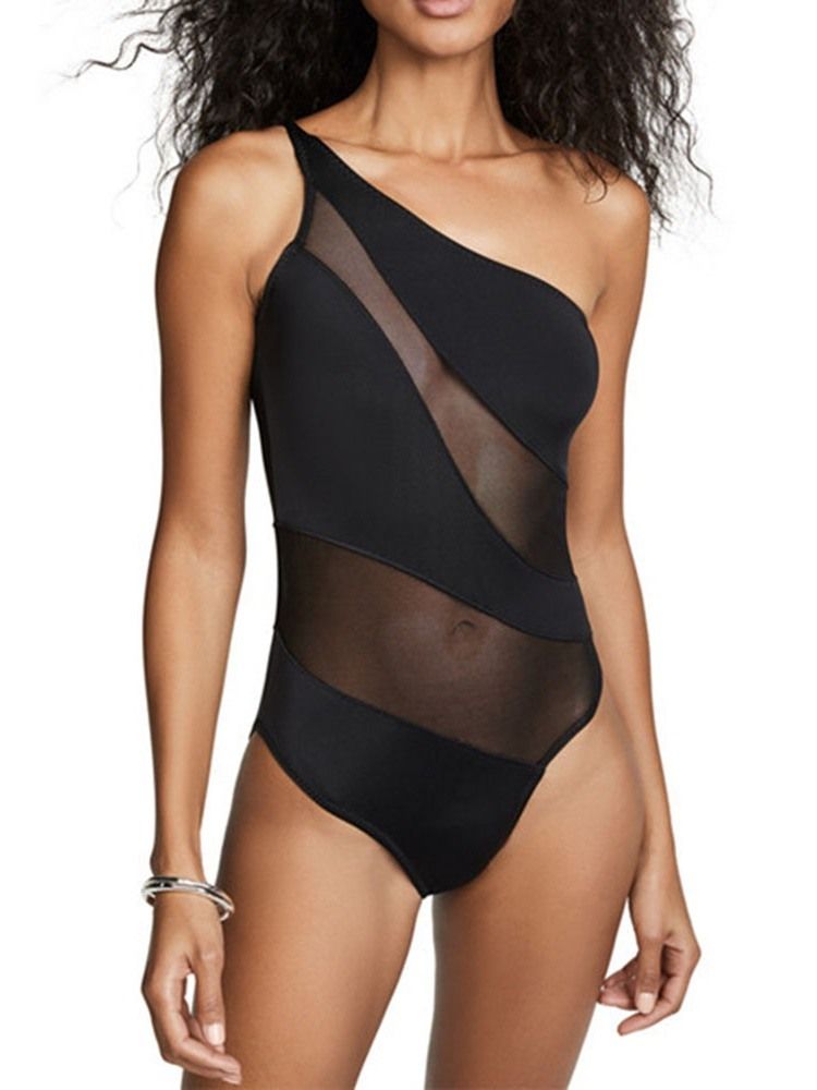 Maillots De Bain Une Pièce Évidés Sexy Unis Pour Femmes