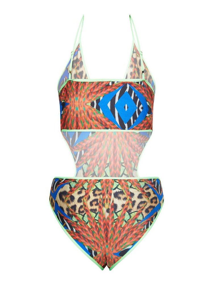 Maillots De Bain Une Pièce Sexy À Blocs De Couleurs Pour Femmes