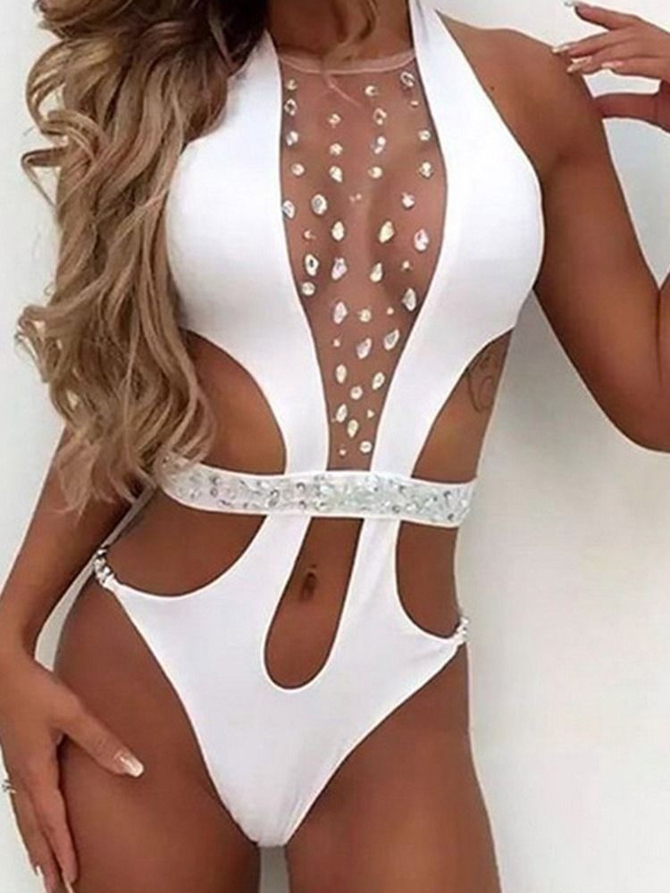 Maillots De Bain Une Pièce Sexy En Dentelle Creuse Pour Femmes