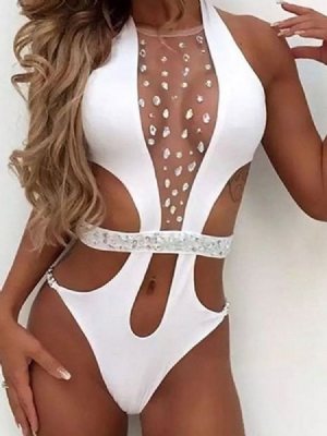 Maillots De Bain Une Pièce Sexy En Dentelle Creuse Pour Femmes