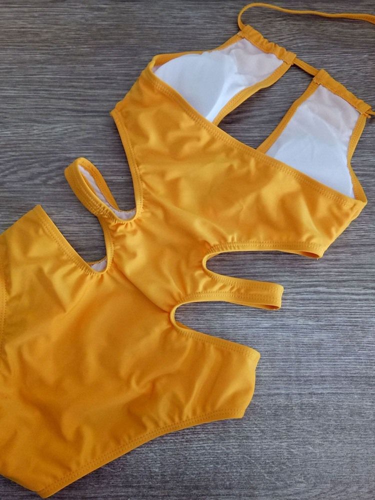 Maillots De Bain Une Pièce Sexy À Lacets Creux Pour Femmes