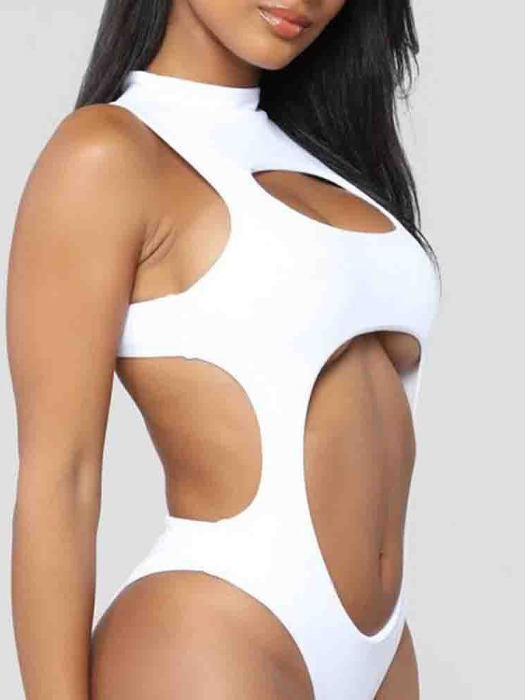 Maillots De Bain Unis Monokini Sexy Pour Femmes