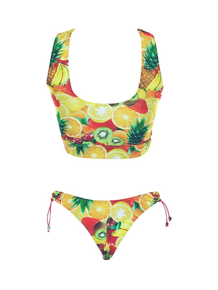 Ensemble De Bikini Creux Imprimé Coloré De Grande Taille Pour Femmes