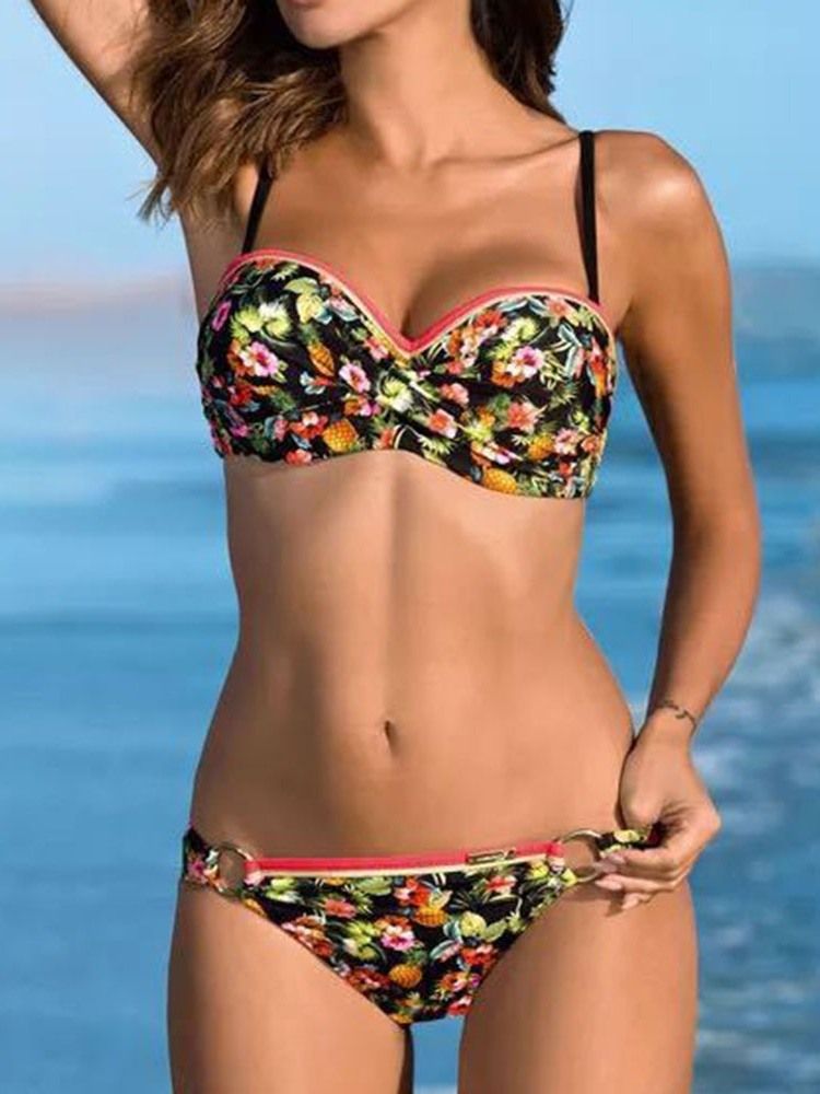 Ensemble De Bikini Floral Sexy Pour Femmes