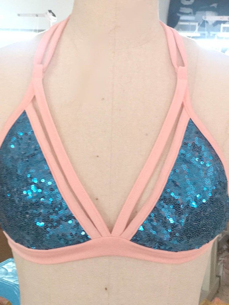 Ensemble De Bikini À Lacets Vogue Bling Bling Pour Femmes