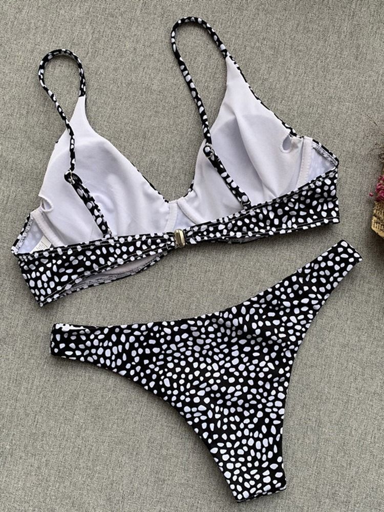 Ensemble De Bikini À Pois Pour Femmes