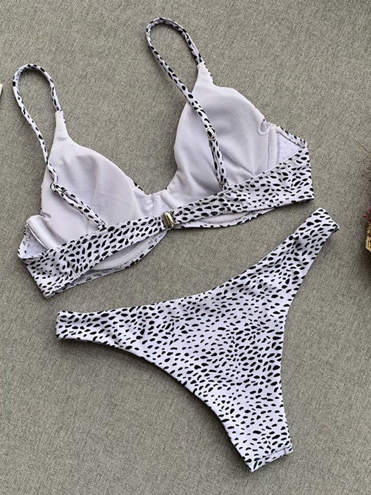 Ensemble De Bikini À Pois Pour Femmes