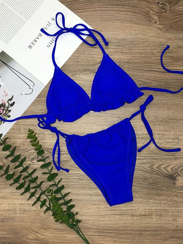 Ensemble De Bikini Sexy À Lacets Pour Femmes