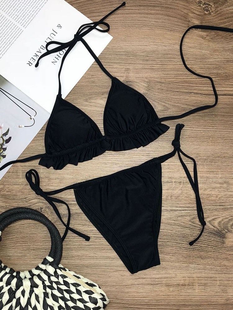 Ensemble De Bikini Sexy À Lacets Pour Femmes