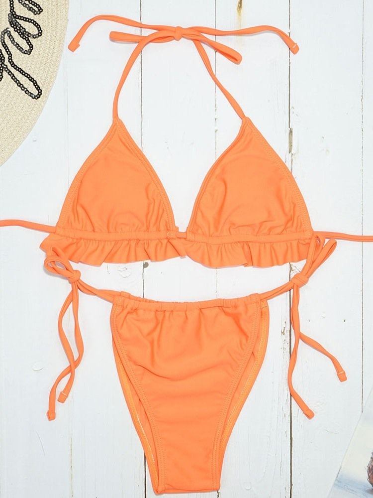 Ensemble De Bikini Sexy À Lacets Pour Femmes