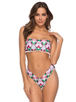 Ensemble De Bikini Sexy À Motif Géométrique Pour Femme