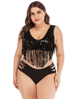 Ensemble De Bikini Uni Creux À Glands Asymétriques Pour Femmes