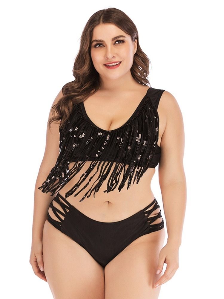 Ensemble De Bikini Uni Creux À Glands Asymétriques Pour Femmes