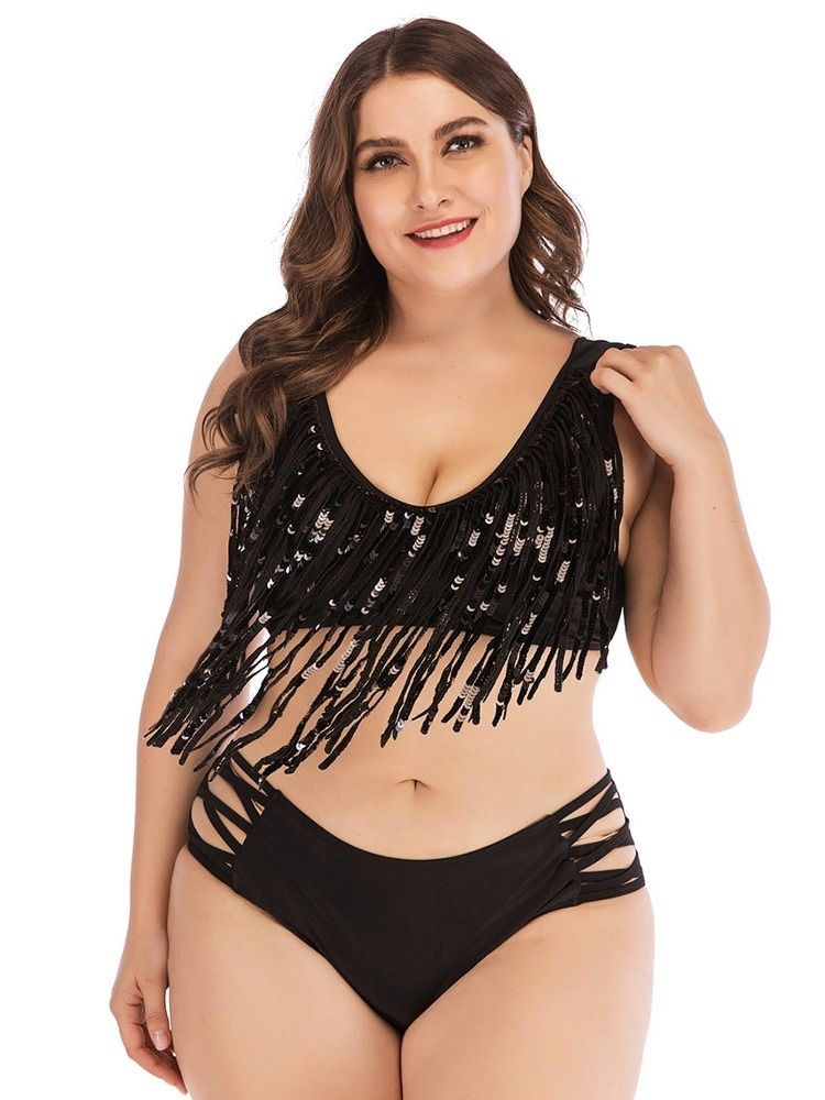 Ensemble De Bikini Uni Creux À Glands Asymétriques Pour Femmes