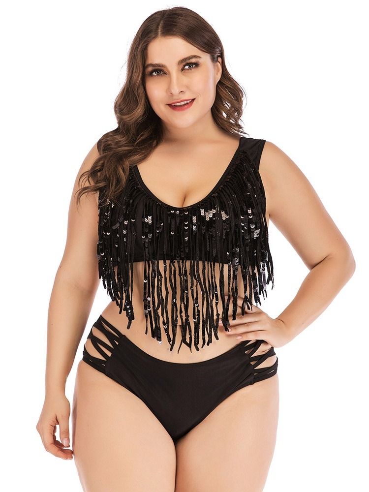 Ensemble De Bikini Uni Creux À Glands Asymétriques Pour Femmes