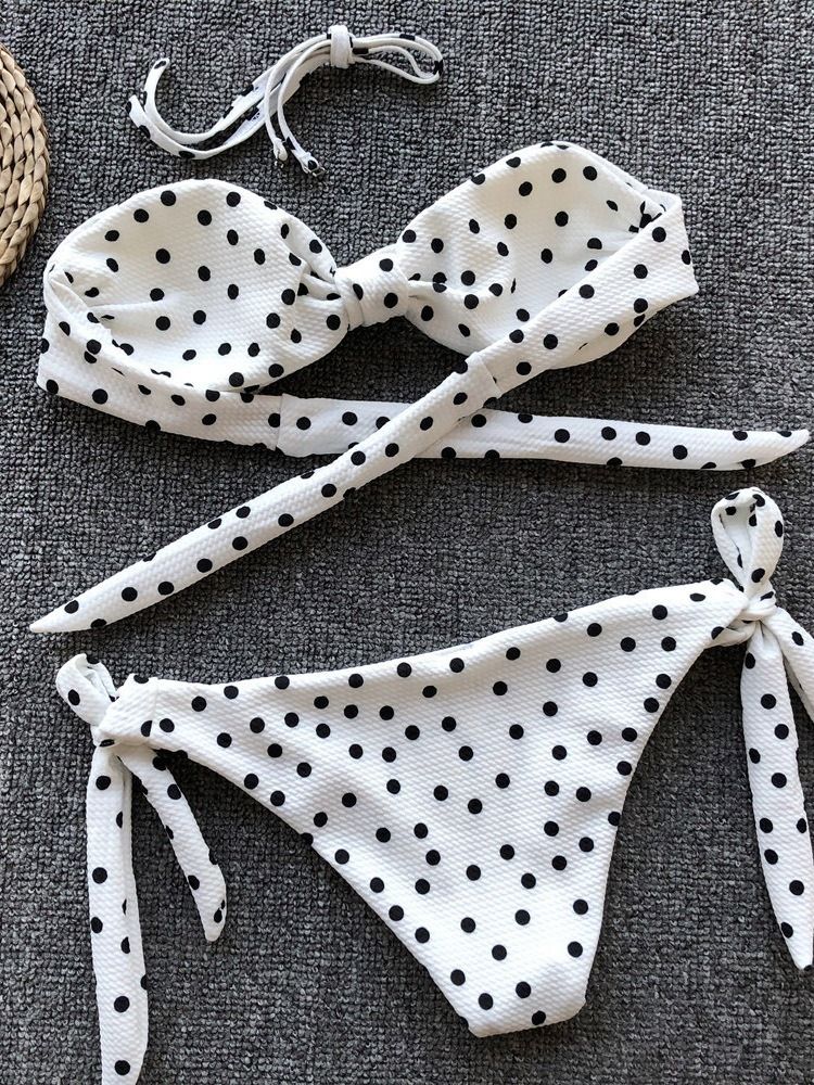 Ensemble De Tankini Pour Femme Imprimé À Pois