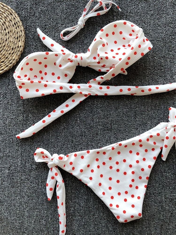 Ensemble De Tankini Pour Femme Imprimé À Pois