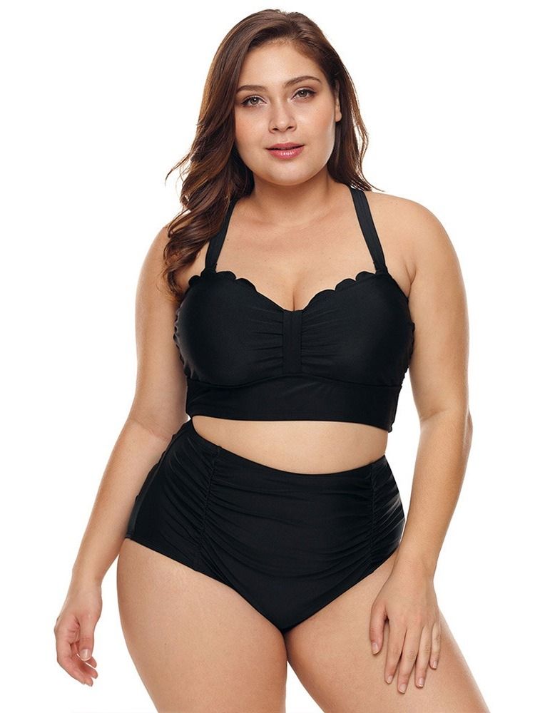 Ensemble De Tankini Uni À Lacets Pour Femmes