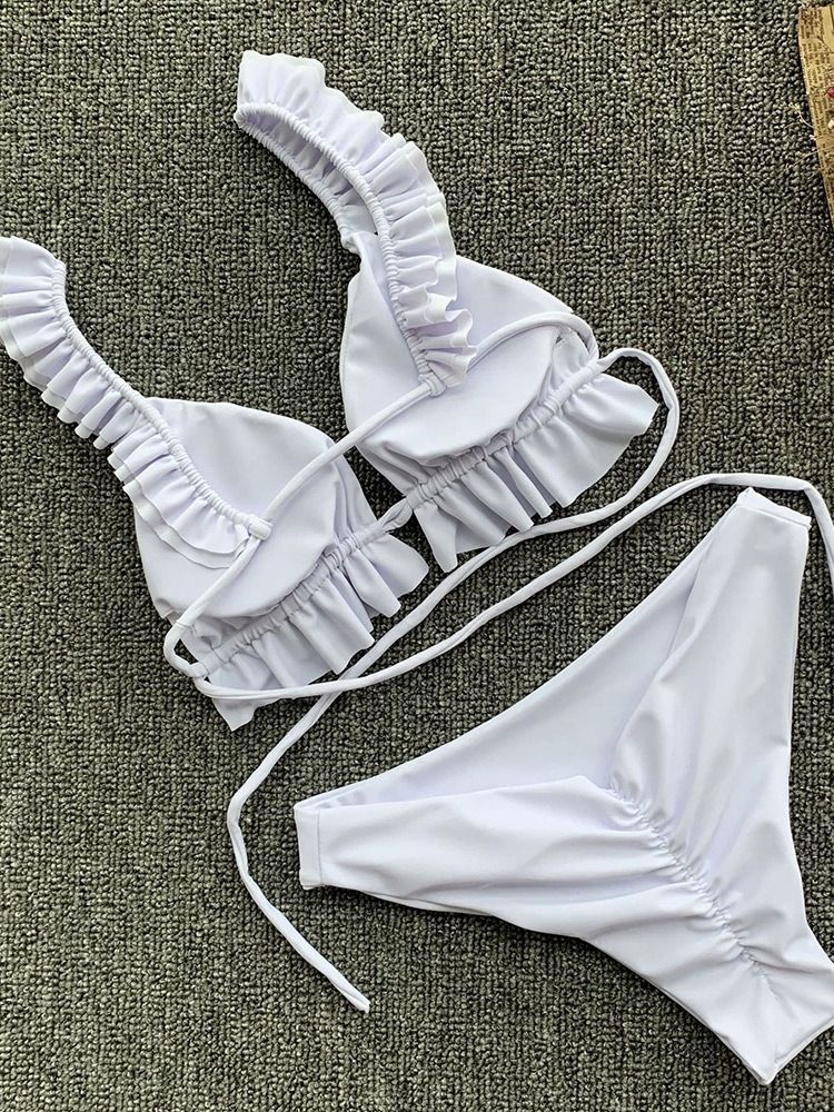 Maillot De Bain À Lacets Fleuri Pour Femme