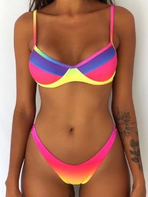 Maillot De Bain Micro Skimpy Color Block Pour Femme