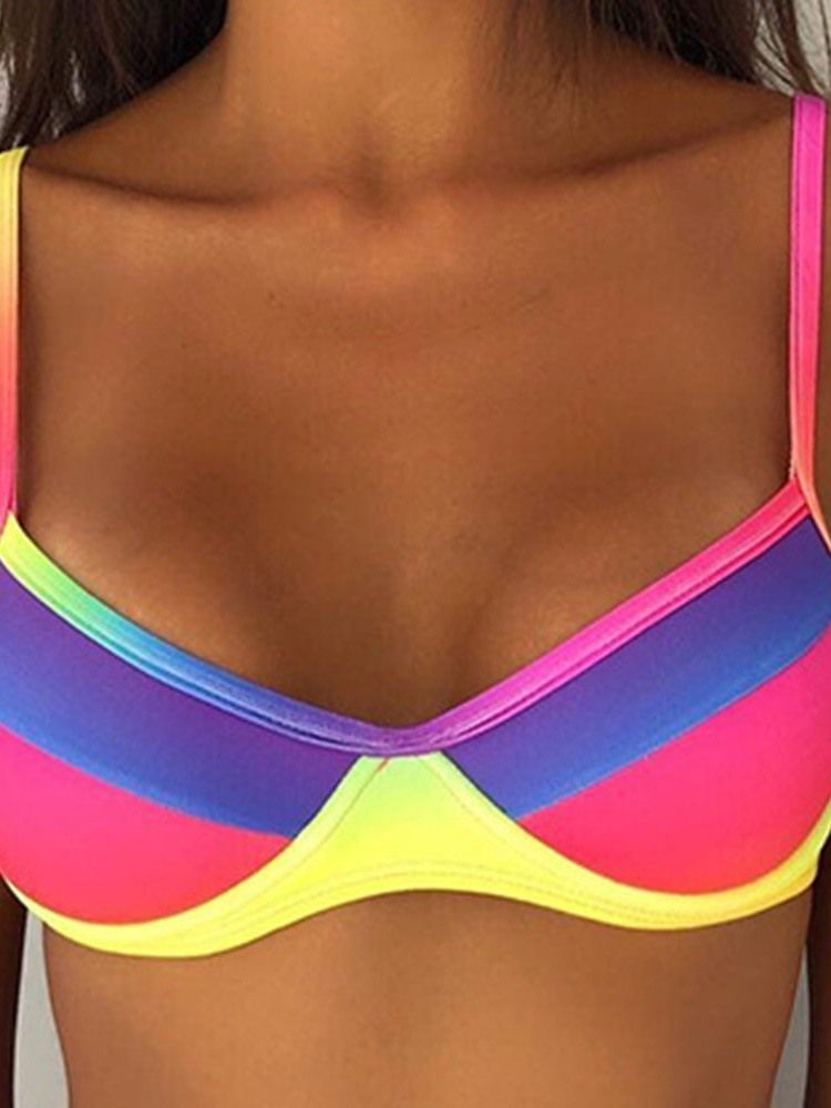 Maillot De Bain Micro Skimpy Color Block Pour Femme